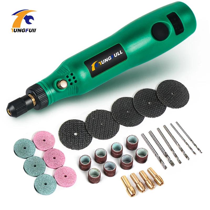 Mini outil rotatif perceuse sans fil, pour graveur Dremel sans fil perceuse électrique gravure sans 