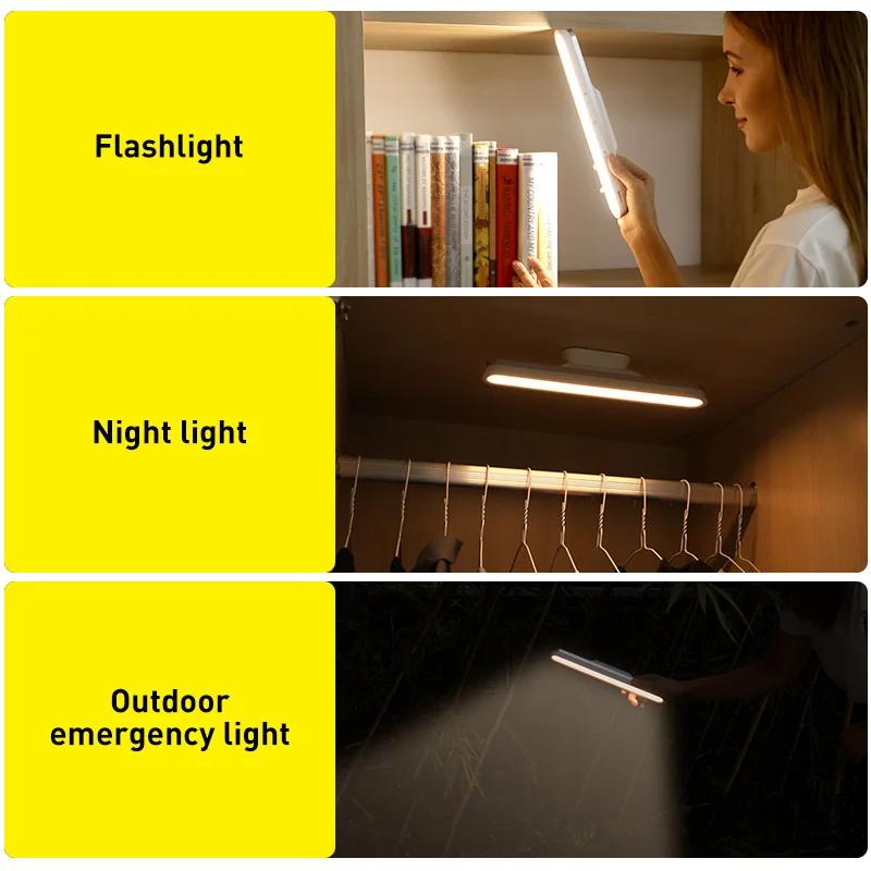 Baseus lampe de bureau magnétique suspendue lampe de Table LED rechargeable gradation continue armoi