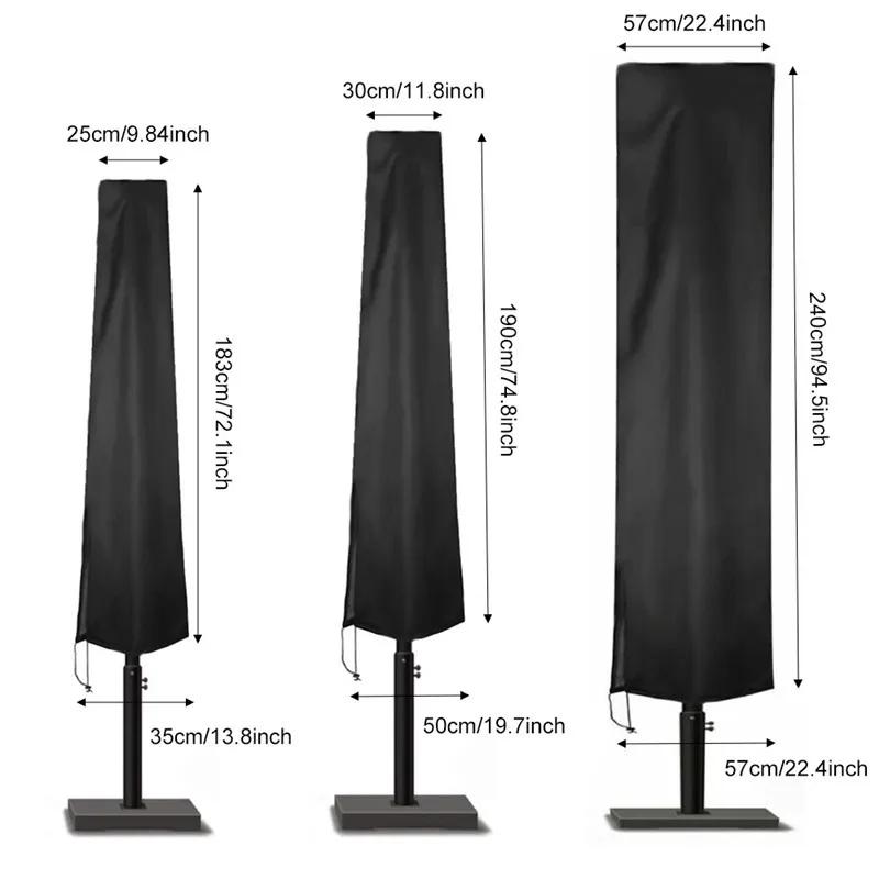 Couverture de Parasol d'extérieur en tissu Oxford imperméable, 6 tailles, imperméable, résistant aux