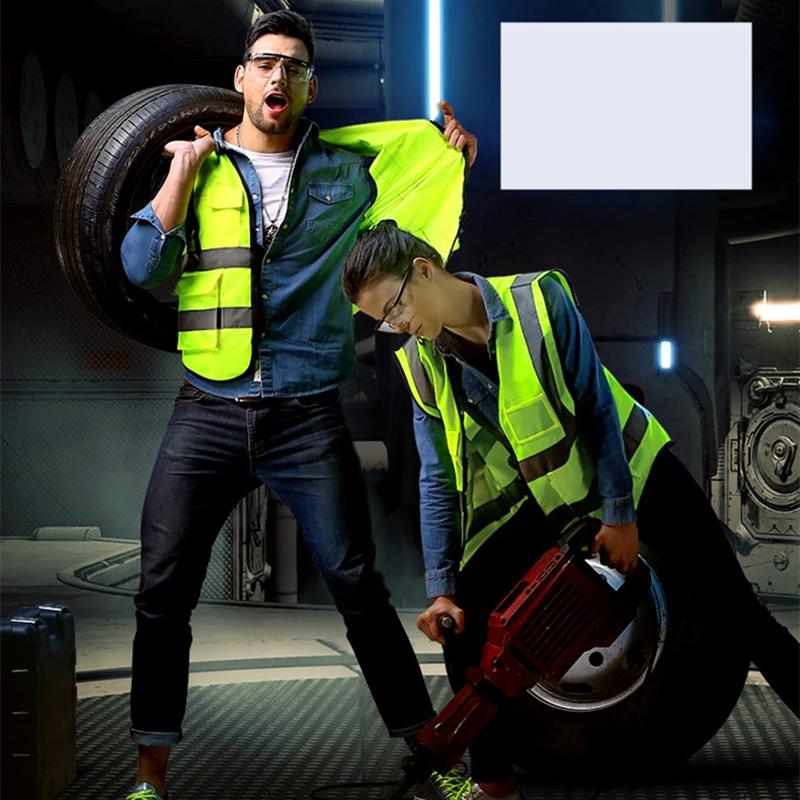 Gilet réfléchissant haute visibilité, vêtements de travail pour moto, cyclisme, Sports de plein air,