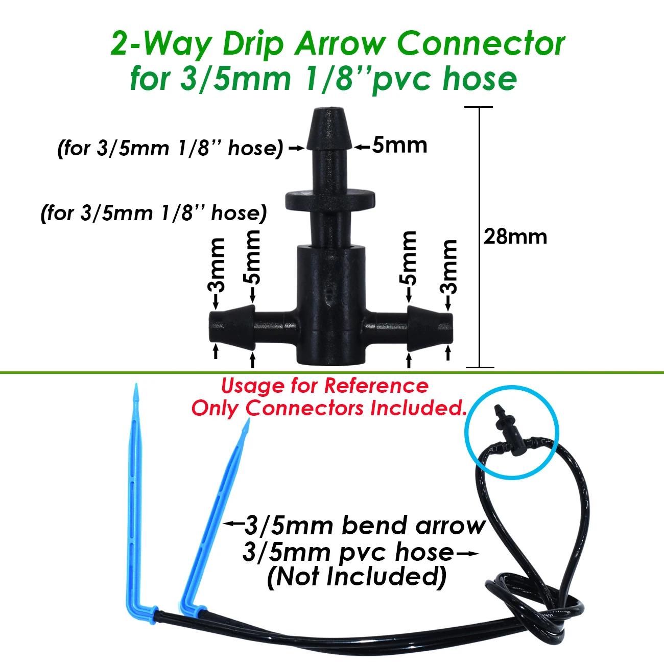 SPRYCLE-Micro système d'irrigation goutte-à-goutte avec connecteur 2 voies, tuyau en PVC, tube 140 e