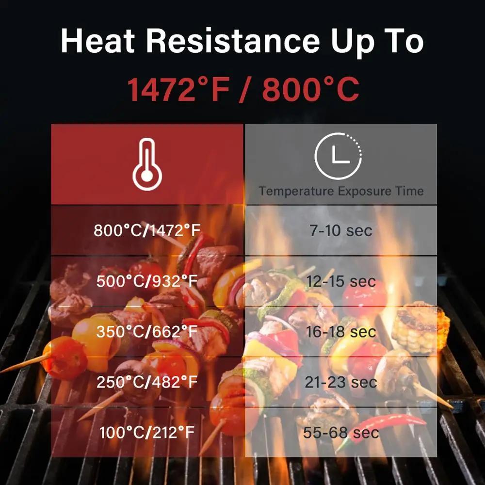 INKBIRD Gants chauds pour barbecue de 14 pouces 1472 ℉   Gant de grill résistant à la chaleur extrêm