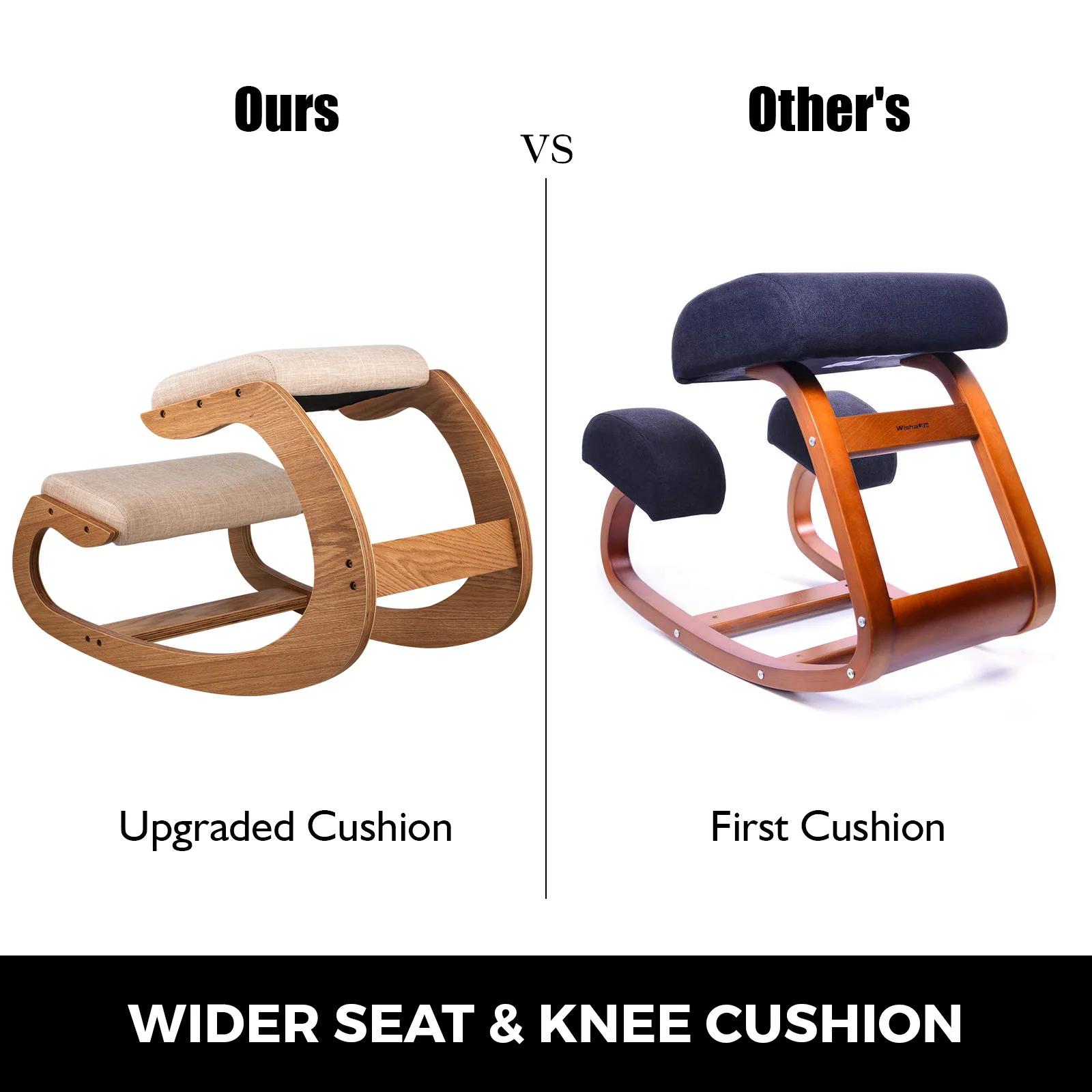 SucceBuy – chaise ergonomique à genoux, tabouret avec coussin épais, chaise de bureau à domicile, am