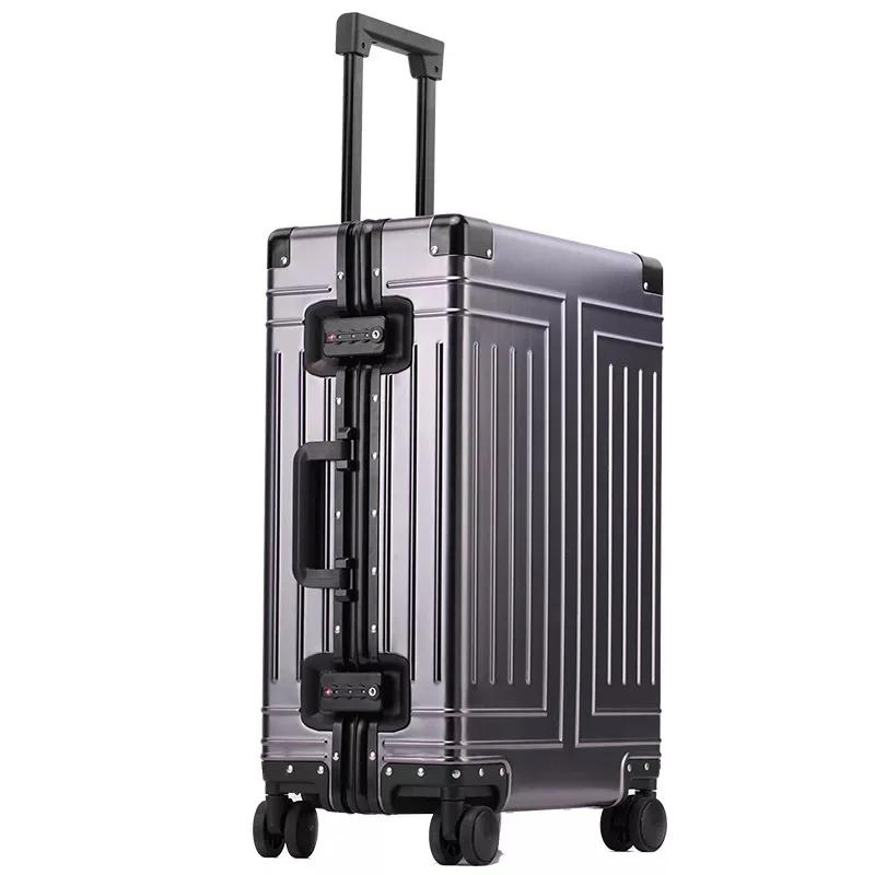 Bagage de voyage en aluminium valise rigide nouvelle valise en aluminium 20 "24" 26 "29" pouces sac 