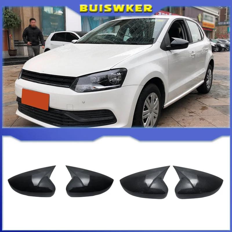 Couvercle de rétroviseur latéral ABS pour Volkswagen VW Polo MK5 6R 6C 2009 – 2017, 2 pièces, garnit