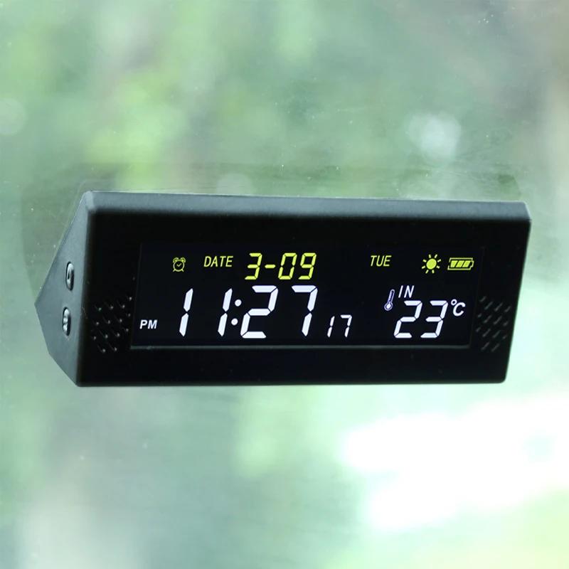 Pare-brise solaire, horloge numérique de voiture, rappel de temps de conduite, interrupteur intellig