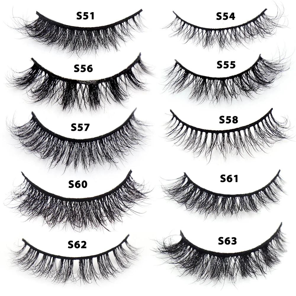 LEHUAMAO 30/60/100 paires de cils de vison sans boîte cils de vison 3D courts faux cils de vison nat