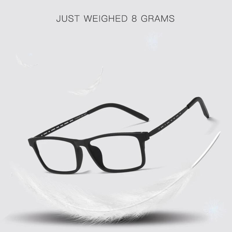 Monture de lunettes en titane pur pour hommes, grande monture confortable, Ultra légère, carrée, pou