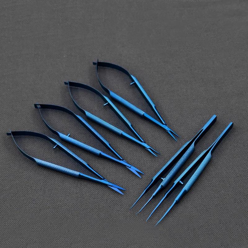 Kit d'instruments de microproporpour personnes âgées, ciseaux porte-aiguille, pinces, 14cm