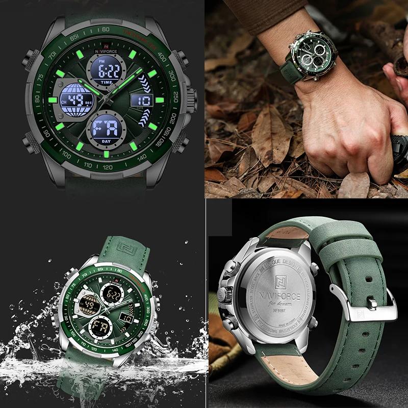 NAVIFORCE – montre-bracelet de Sport pour homme, en acier inoxydable doré, style militaire, à la mod