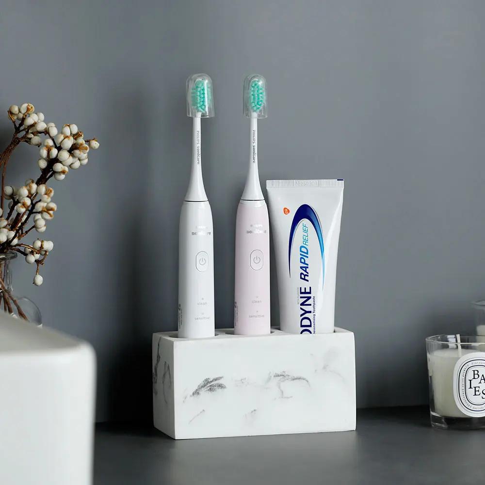 Porte-brosse à dents électrique, rangement de dentifrice, noir, blanc T1