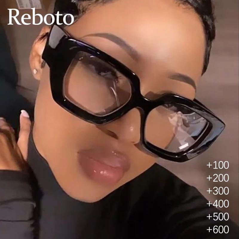 Marque Prescription lunettes de lecture cadre surdimensionné carré ordinateur Transparent femmes lun