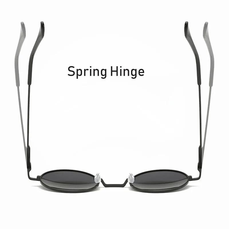 Lunettes de soleil polarisées rondes rétro Vintage pour hommes et femmes, monture métallique en alli