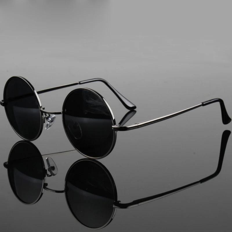 Lunettes de soleil polarisées rondes rétro Vintage pour hommes et femmes, monture métallique en alli