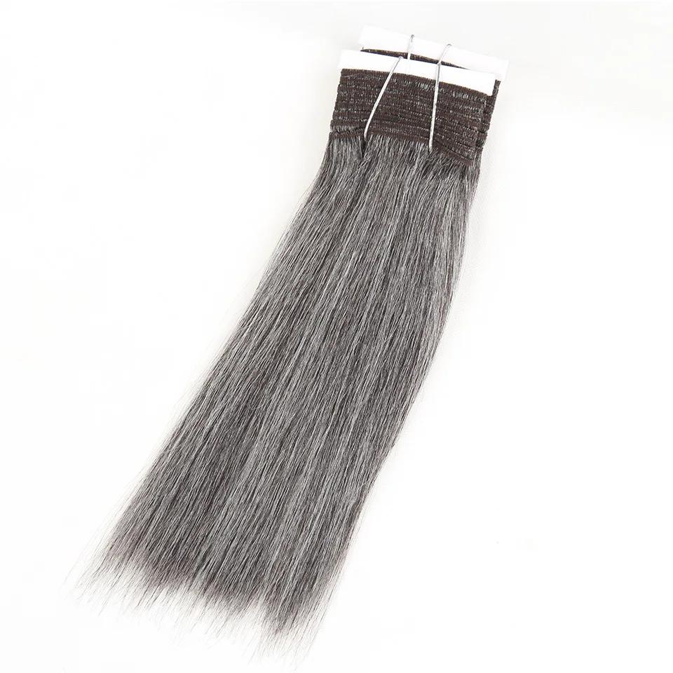 Cheveux élégants brésiliens Double tirage Remy cheveux humains armure courte Yaki droite # 44 # 34 #