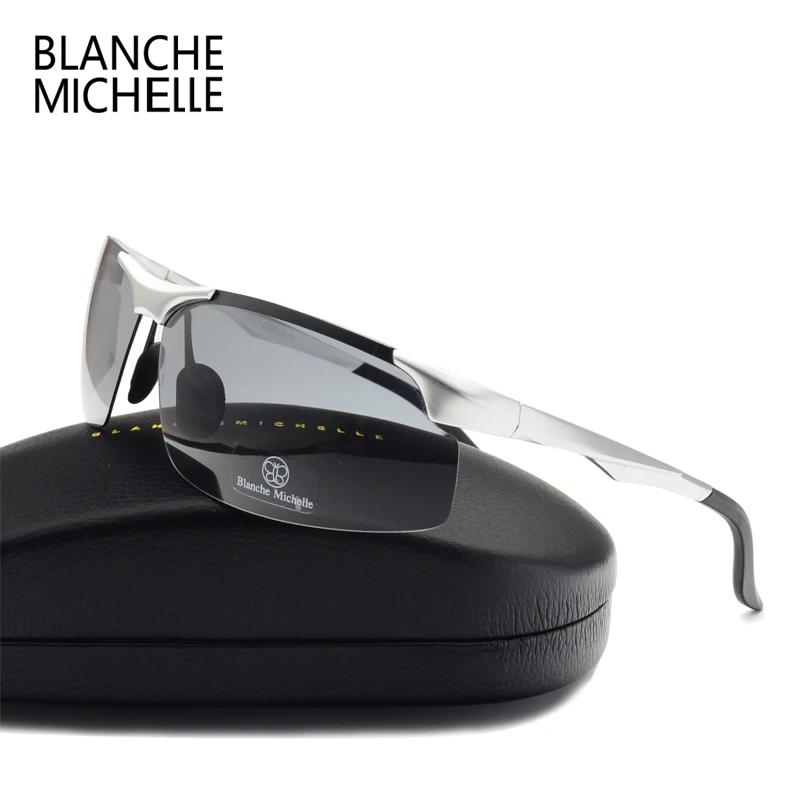 Lunettes de soleil polarisées en aluminium et magnésium pour hommes, pour sport, conduite, Vision no
