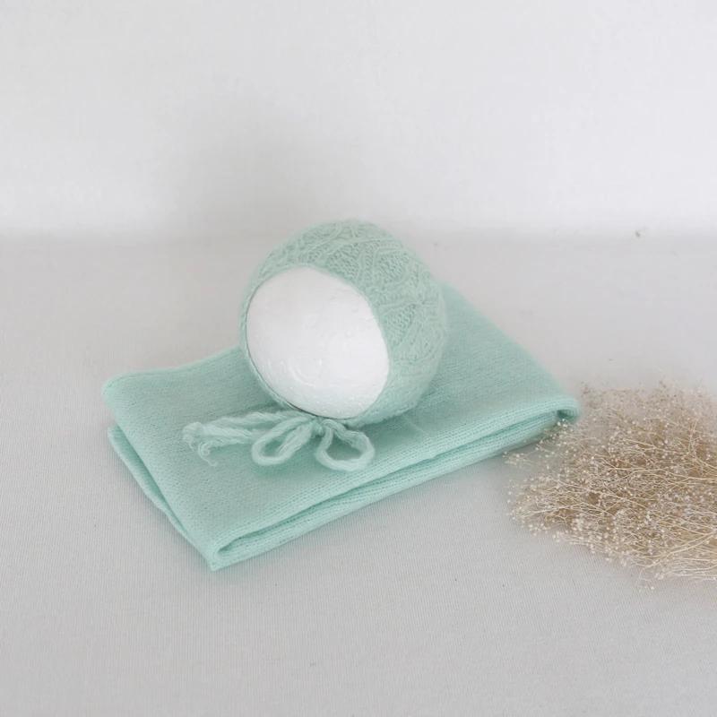 Nouveau-né Stretch Wrap un joli ensemble de chapeau en dentelle casquette bébé photographie accessoi