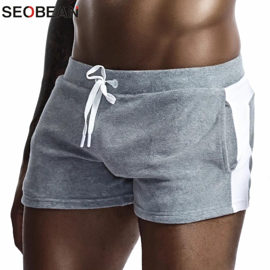 Shorts de maison pour hommes SEOBEAN, sexy, taille basse, en coton super doux et confortable, caleço