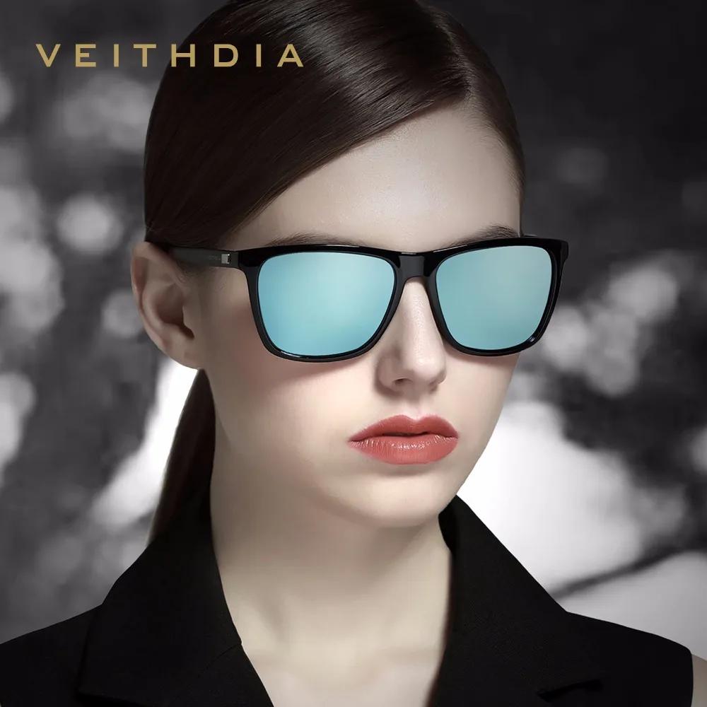 VEITHDIA lunettes de soleil sport extérieur unisexe aluminium magnésium TR90 polarisé UV400 lentille
