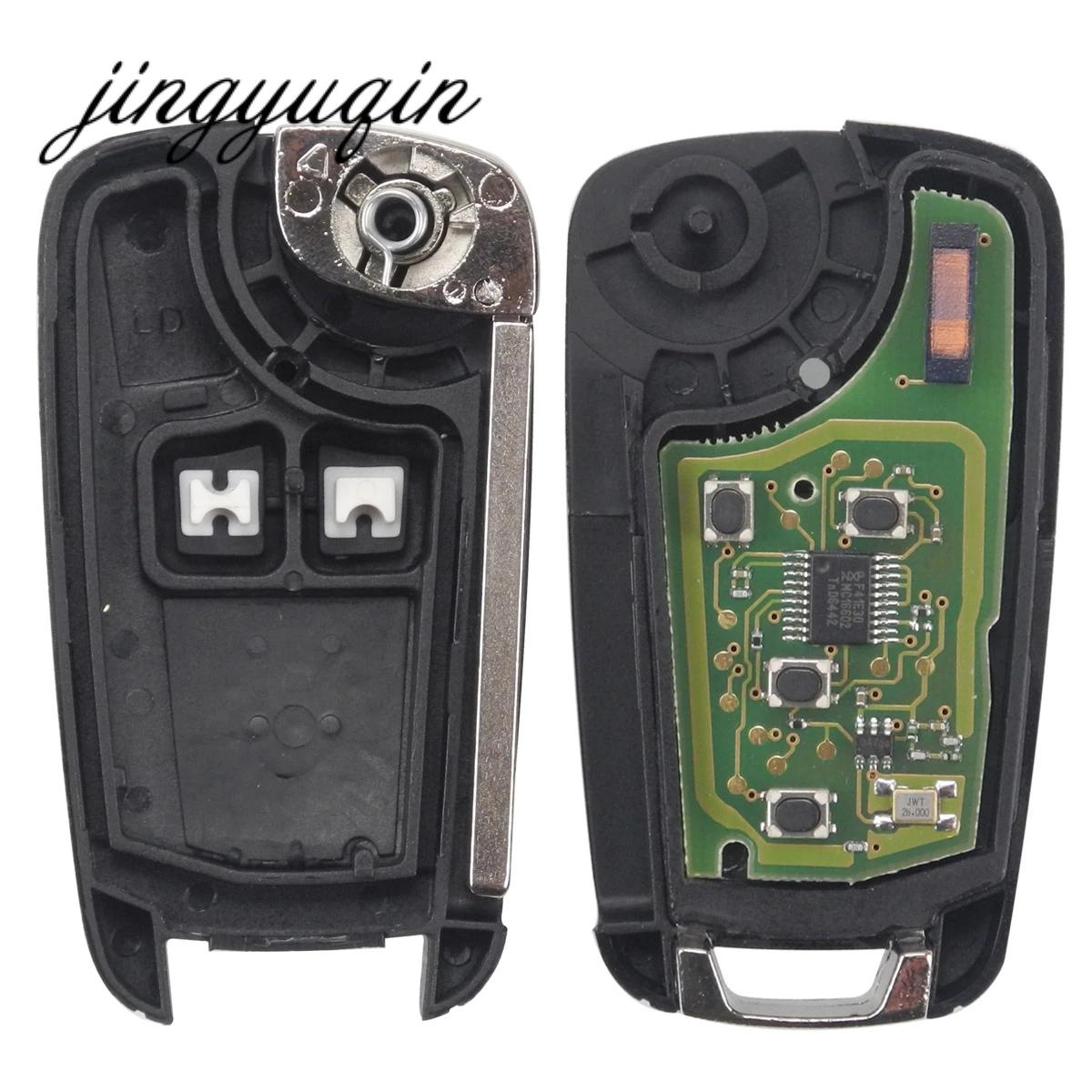 Jingyuqin – télécommande à clapet, 5 pcs/lot, 315/433MHz, avec puce ID46, pour Chevrolet Cruze Aveo,