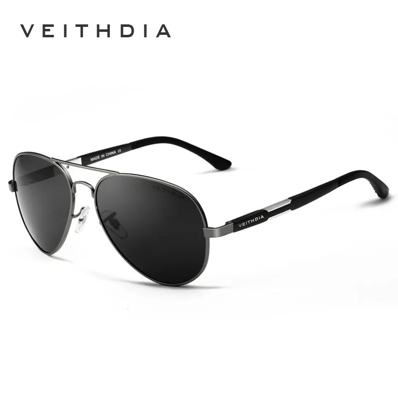 VEITHDIA pilote lunettes de soleil en aluminium hommes lunettes pour femme polarisées UV400 lentille