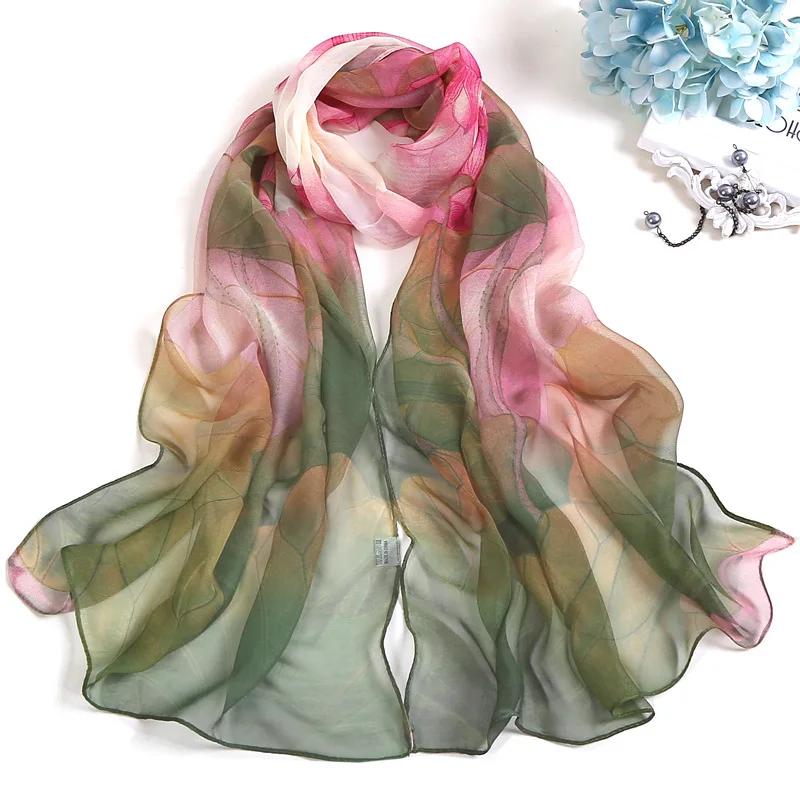 RUNMEIFA 2023 nouvelle mode printemps/été femmes impression florale plage foulard en soie châles fem