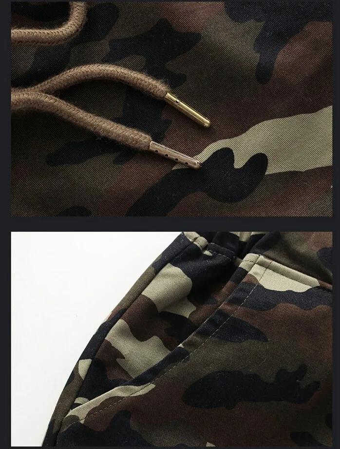 Pantalon de jogging militaire camouflage pour homme 2026 – Coton pur – Printemps/Automne – Coupe cra