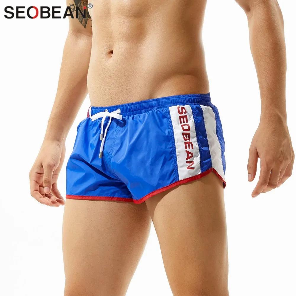 Shorts SEOBEAN pour Hommes, Bermuda de Plage, Short de Marque pour Hommes, Short de Loisirs, Fitness