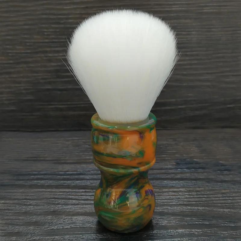 Dscosmetic – brosse de rasage en poils synthétiques en cachemire, 24mm, dense, doux, tout blanc, ave