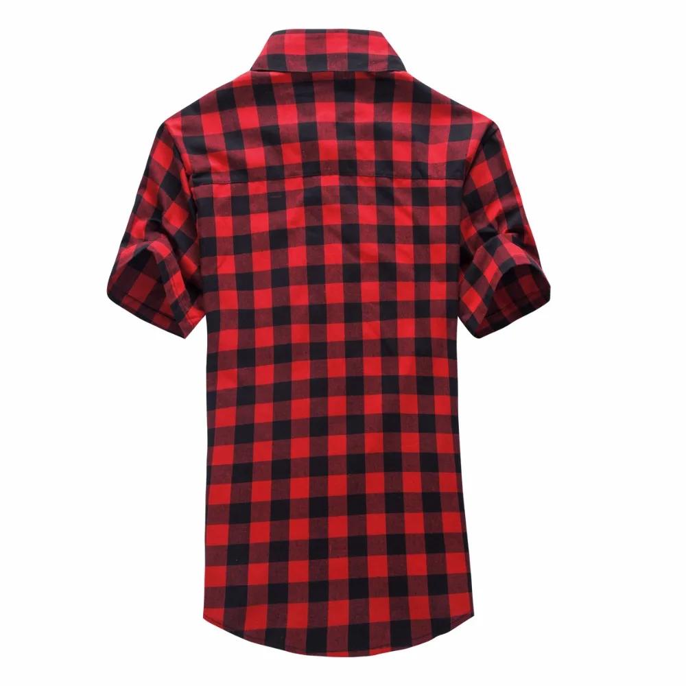 Chemise à carreaux rouge et noire pour homme – Nouvelle collection été 2026 – Chemise homme à manche