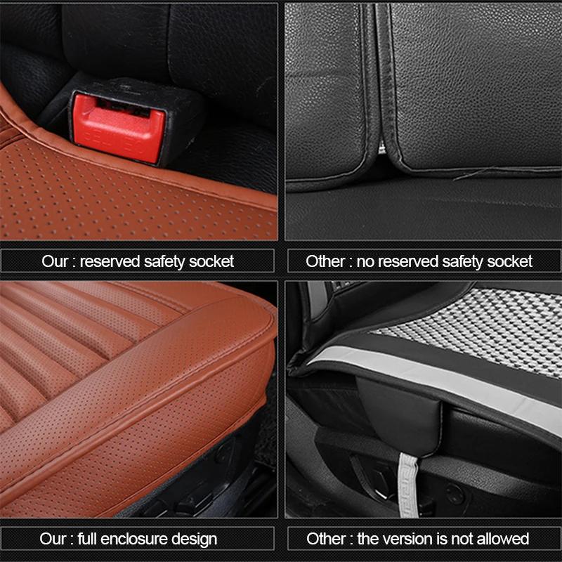 Juste de siège de voiture en cuir, intérieur, coussin, protecteur, polymères, universel, tapis, acce