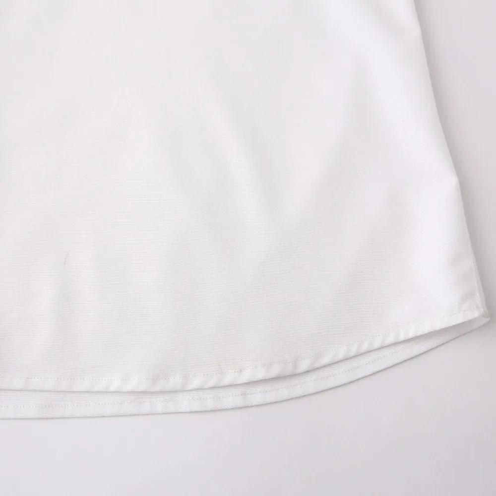 Chemises habillées blanches confortables et résistantes aux rides pour hommes, sur mesure, noires, s