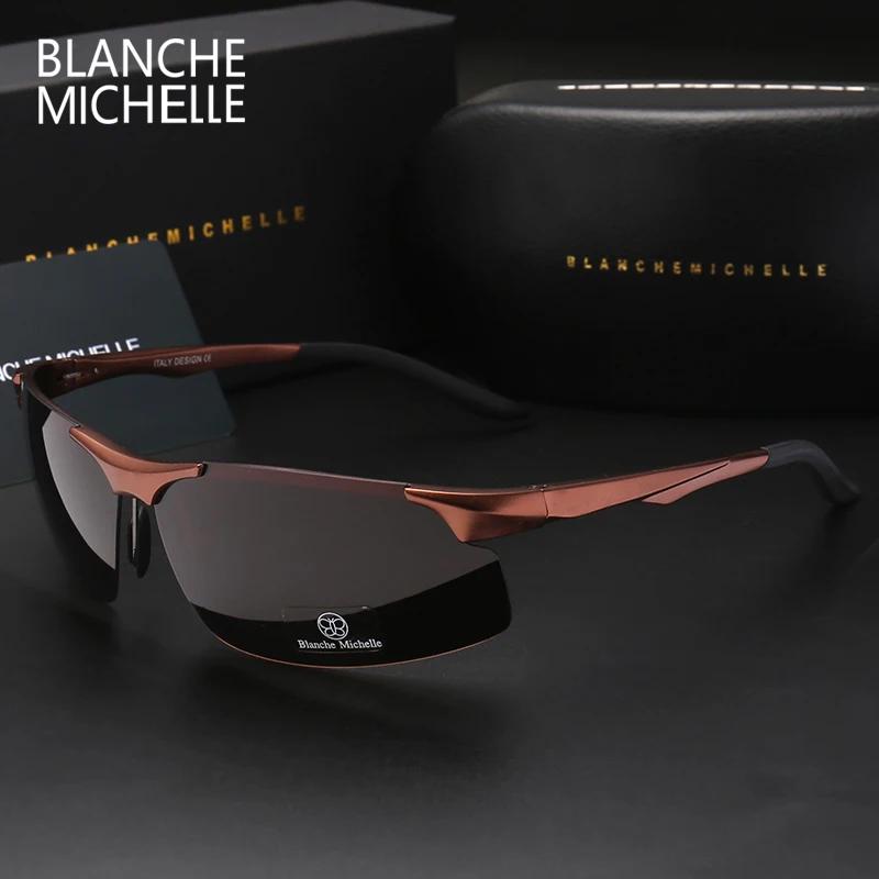 Lunettes de soleil polarisées en aluminium et magnésium pour hommes, pour sport, conduite, Vision no
