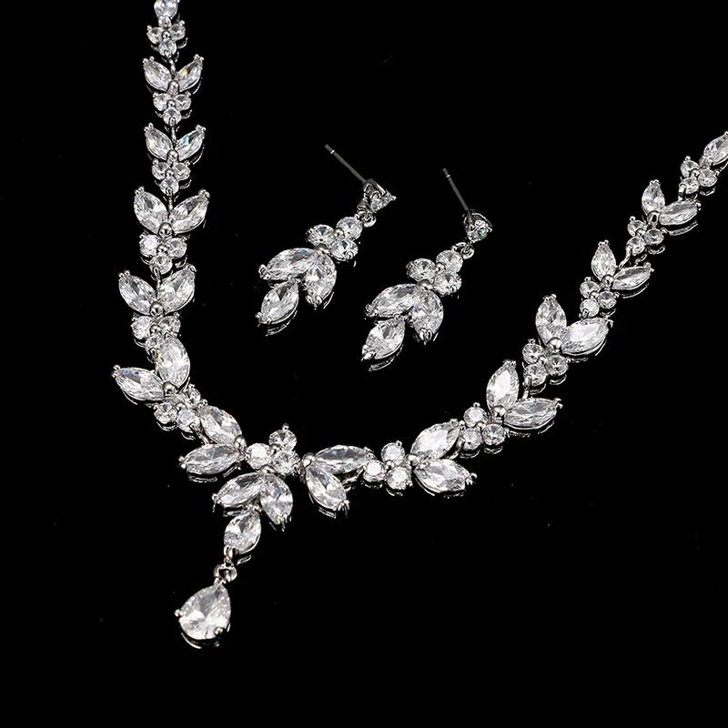 Emmaya – ensemble de bijoux exquis pour femmes, accessoires de fête de mariage, boucles d'oreilles e