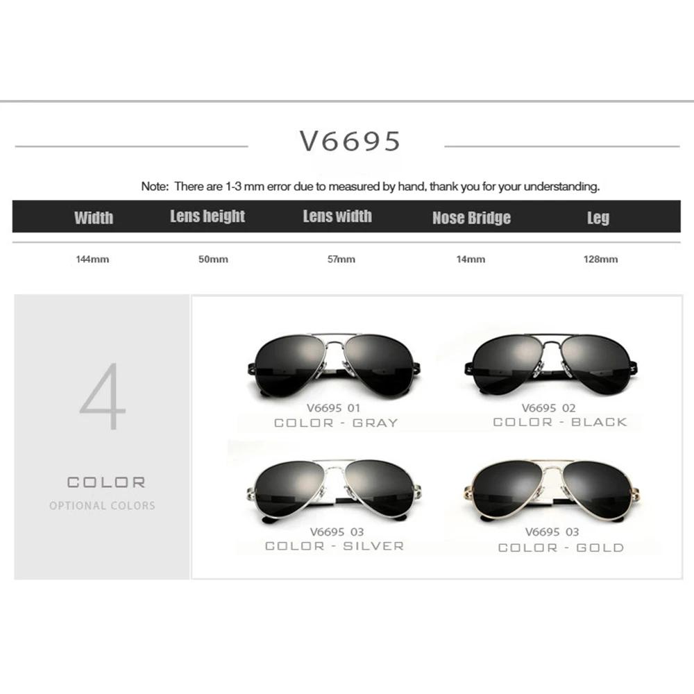 VEITHDIA pilote lunettes de soleil en aluminium hommes lunettes pour femme polarisées UV400 lentille