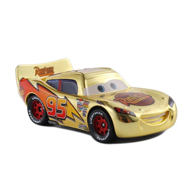 Cars 3 Disney Pixar Cars finition métallique or Chrome McQueen métal moulé sous pression jouet voitu