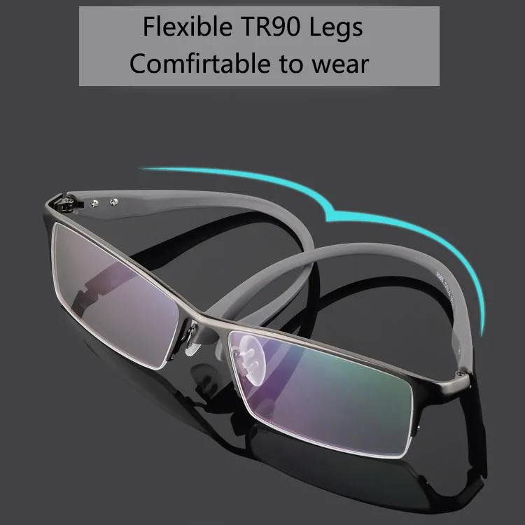 BCLEAR hommes alliage de titane lunettes cadre lunettes branches flexibles jambes IP galvanoplastie 