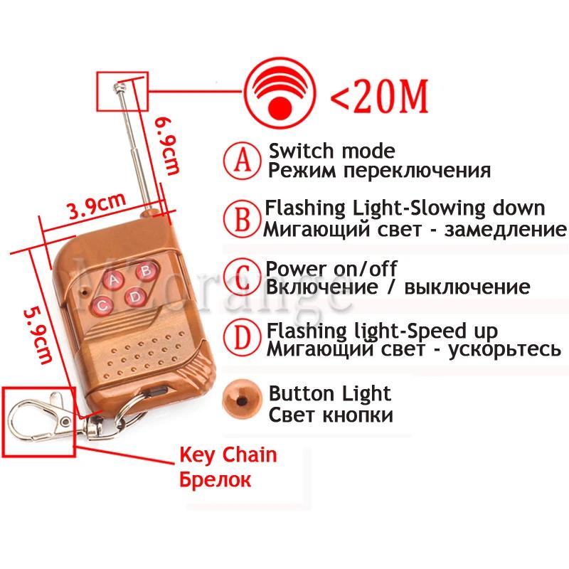 4*3 Led lumières de Police pour voiture FSO lumière stroboscopique sans fil à distance Ambulance 12V