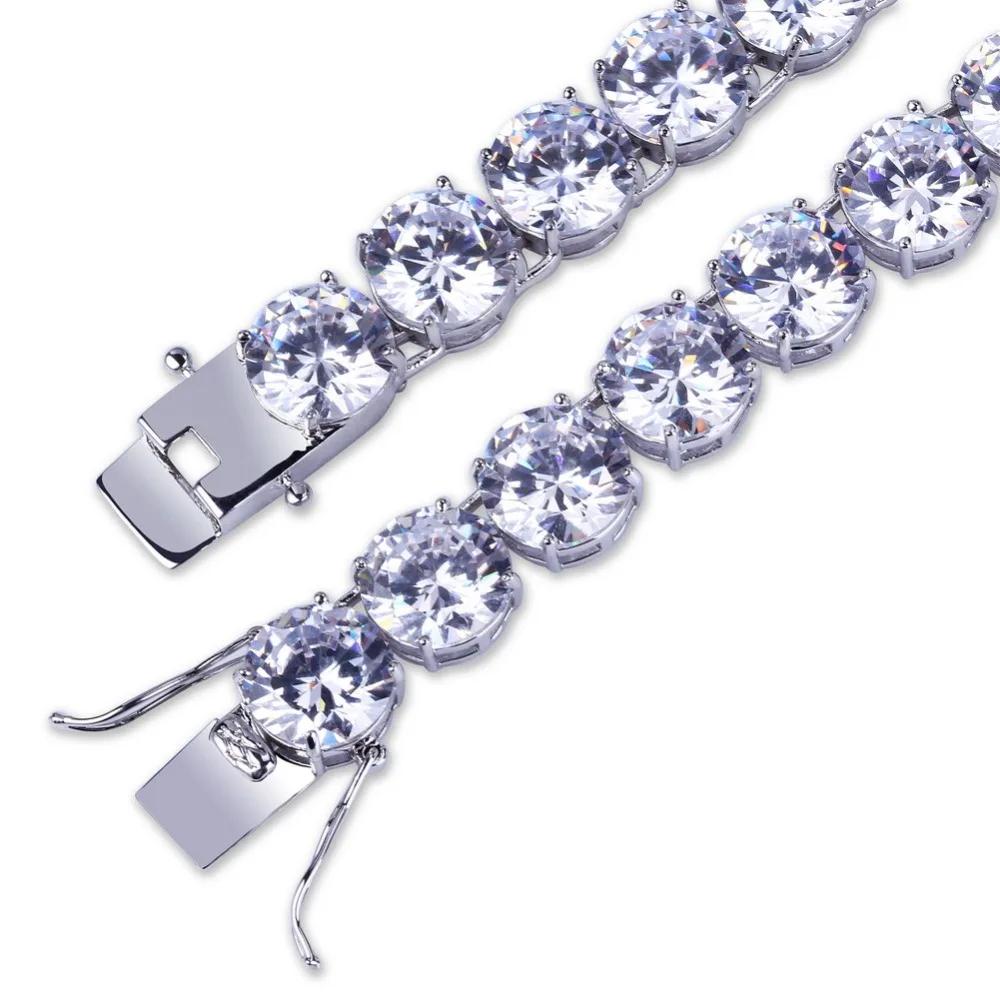 TOPGRILLZ 3mm-10mm glacé Bling AAA Zircon 1 rangée chaîne de Tennis collier hommes Hip Hop bijoux or