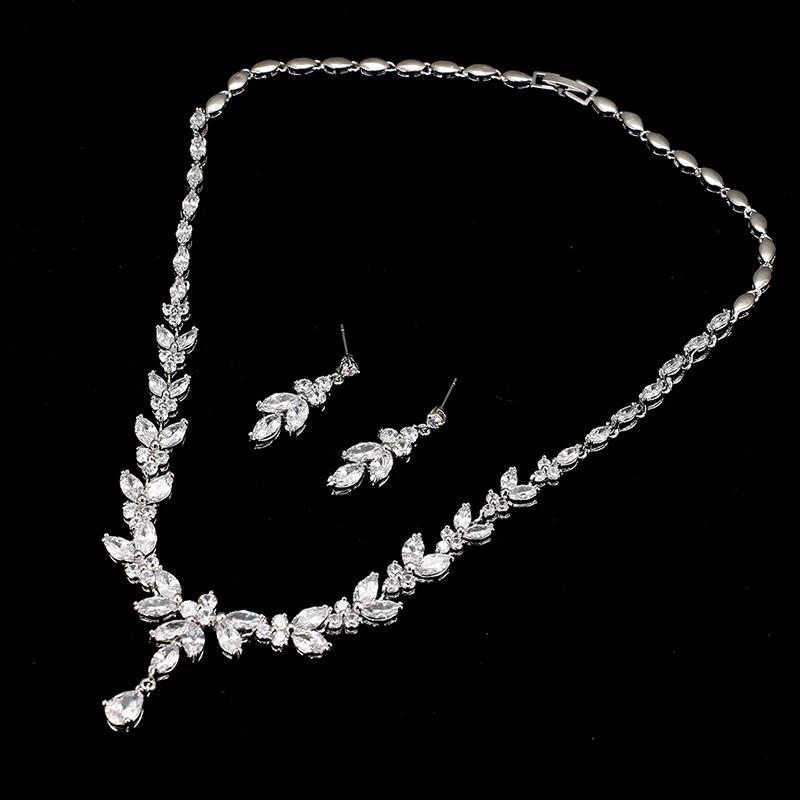 Emmaya – ensemble de bijoux exquis pour femmes, accessoires de fête de mariage, boucles d'oreilles e