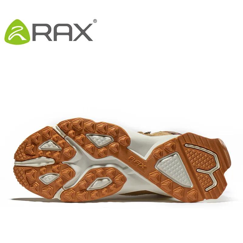 RAX hommes chaussures de randonnée mi-haut imperméable en plein air Sneaker hommes en cuir Trekking 
