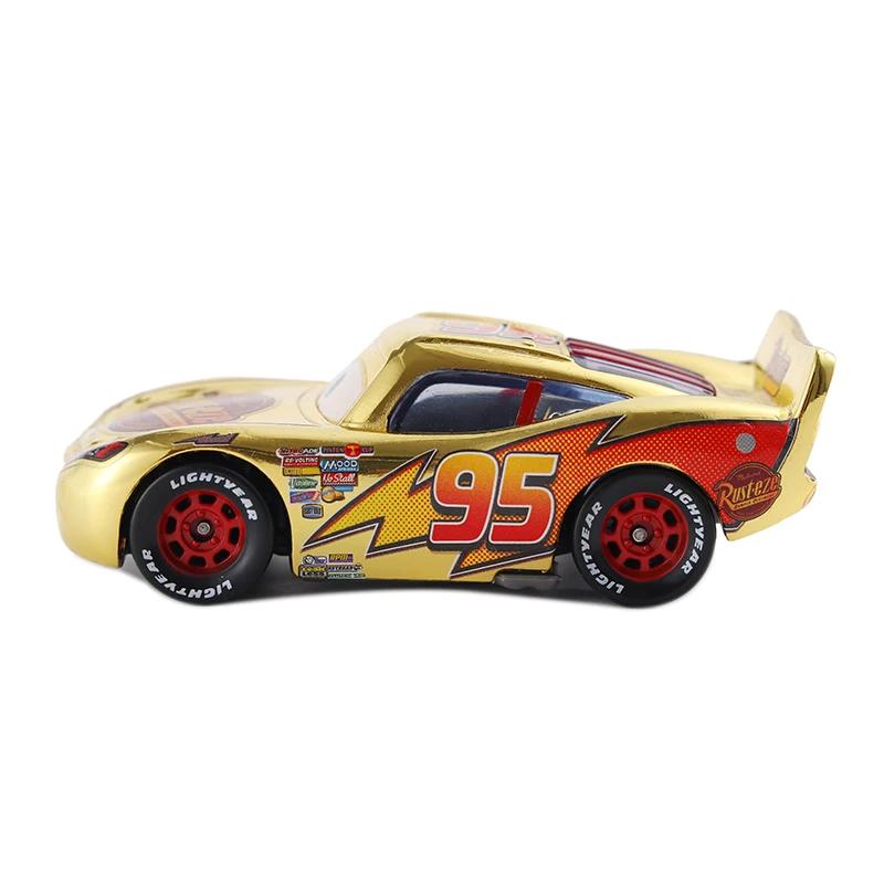 Cars 3 Disney Pixar Cars finition métallique or Chrome McQueen métal moulé sous pression jouet voitu