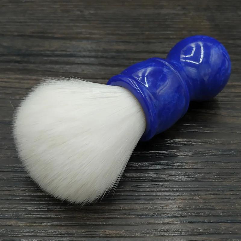 Dscosmetic – brosse de rasage en poils synthétiques en cachemire, 24mm, dense, doux, tout blanc, ave