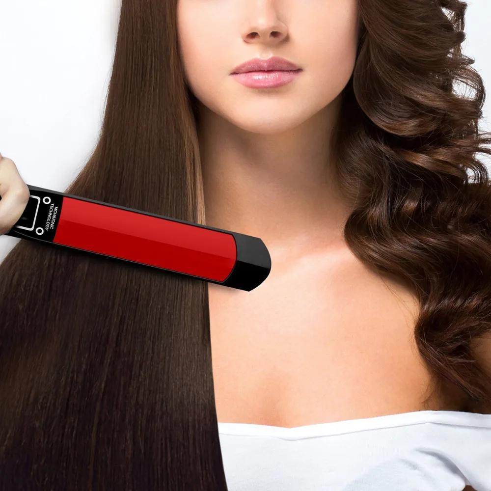 Fer à lisser professionnel KerBrian Hair, titane, plat, 240 ℃, 470 ℉, haute température, salon de co