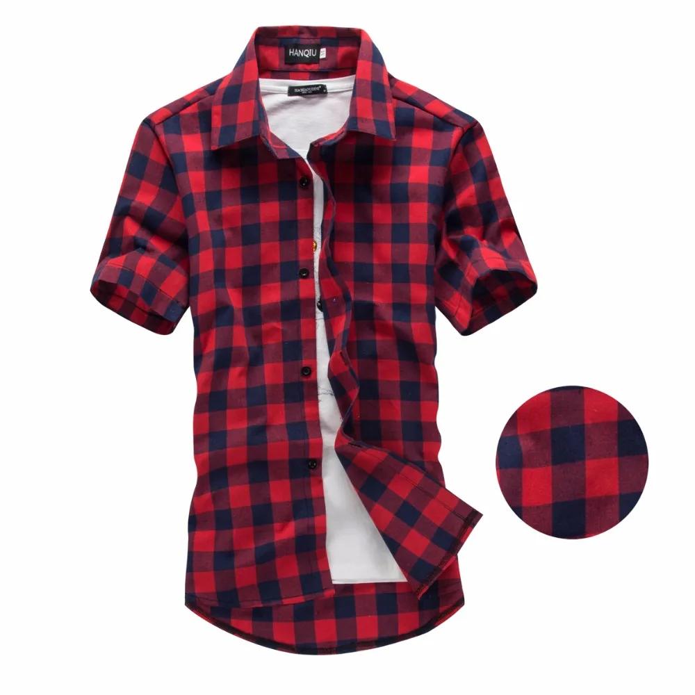Chemise à carreaux rouge et noire pour homme – Nouvelle collection été 2026 – Chemise homme à manche