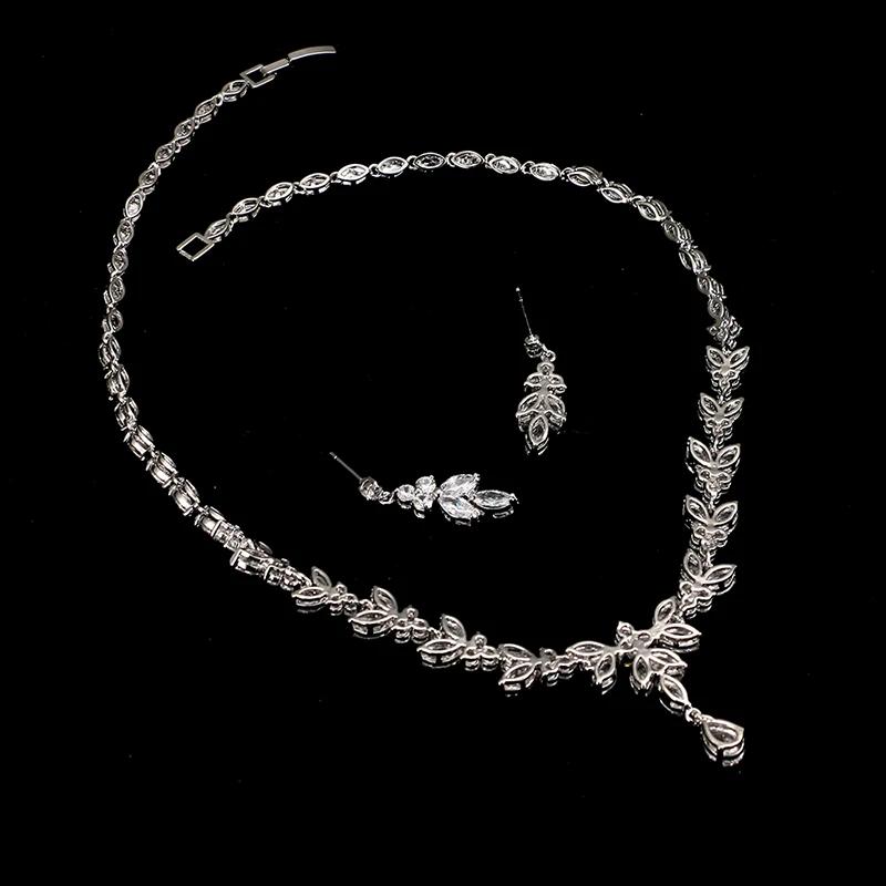 Emmaya – ensemble de bijoux exquis pour femmes, accessoires de fête de mariage, boucles d'oreilles e