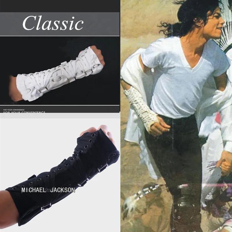 Rare Michael Jackson Punk brassard mauvais confiture noir blanc coton gant pour les Fans Punk pour P