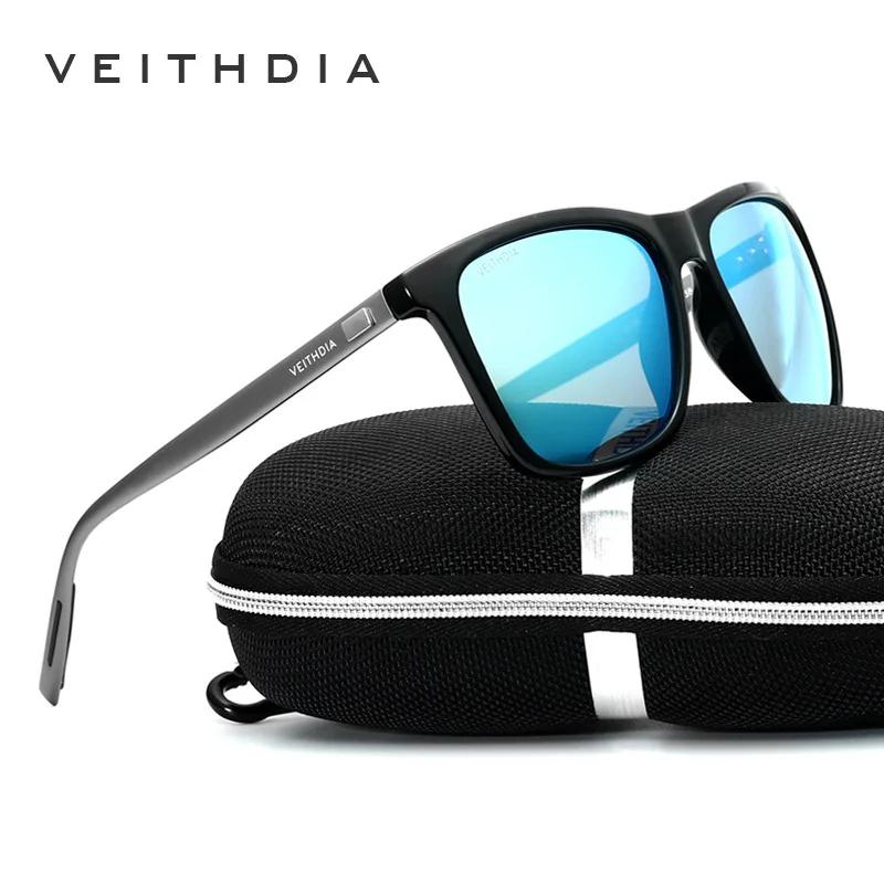 VEITHDIA lunettes de soleil sport extérieur unisexe aluminium magnésium TR90 polarisé UV400 lentille