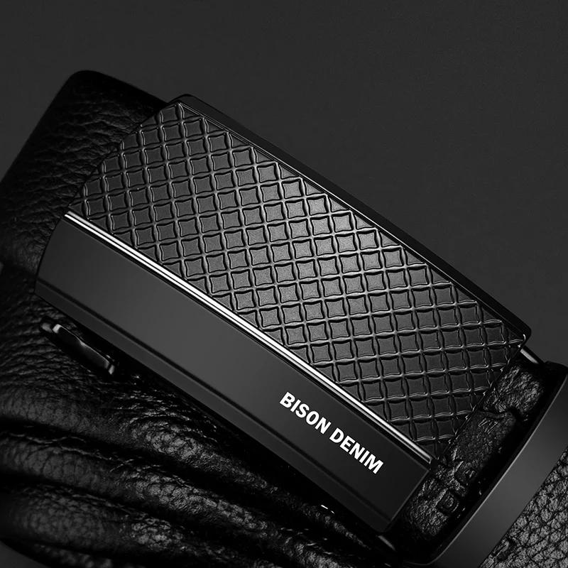 Bagressions DENIM-Bracelet en cuir véritable pour homme, ceinture d'affaires, marque de luxe, haute 