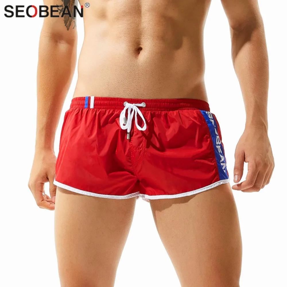 Shorts SEOBEAN pour Hommes, Bermuda de Plage, Short de Marque pour Hommes, Short de Loisirs, Fitness